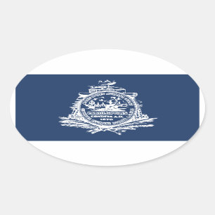 Sticker Ovale QUATRE Charleston, drapeau de Sc
