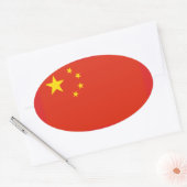 Sticker Ovale QUATRE Chine (RPC) (Enveloppe)