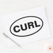 STICKER OVALE QUATRE "CURL" (Enveloppe)