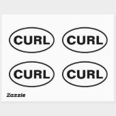 STICKER OVALE QUATRE "CURL" (Feuille)