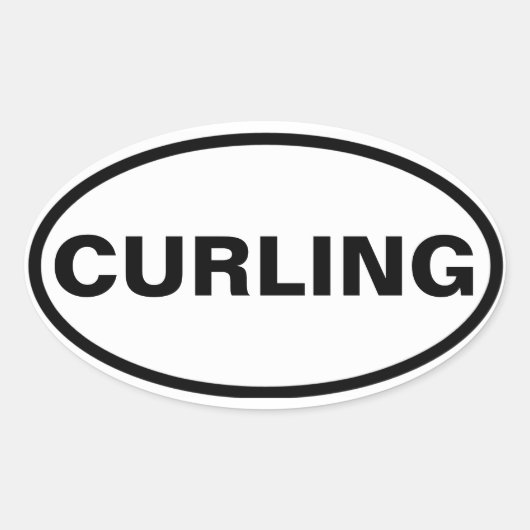 STICKER OVALE QUATRE "CURLING" (Devant)