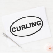 STICKER OVALE QUATRE "CURLING" (Enveloppe)