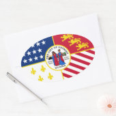 Sticker Ovale QUATRE Détroit (Enveloppe)