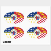 Sticker Ovale QUATRE Détroit (Feuille)