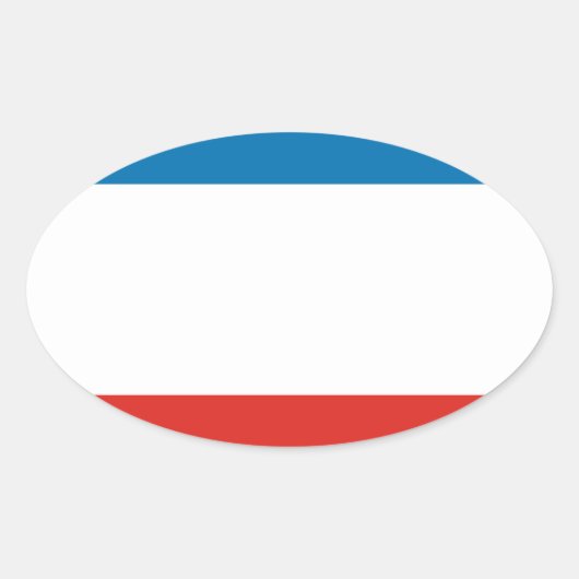 Sticker Ovale QUATRE Drapeau de Crimée (Devant)