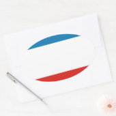 Sticker Ovale QUATRE Drapeau de Crimée (Enveloppe)