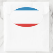 Sticker Ovale QUATRE Drapeau de Crimée (Sac)
