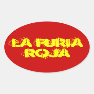 Sticker Ovale Quatre Espagne "La Furia Roja"