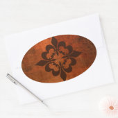 Sticker Ovale Quatre Fleur de Lis (Enveloppe)
