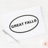 Sticker Ovale QUATRE Great Falls, Montana (Enveloppe)