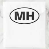 Sticker Ovale QUATRE Haven Mott "MH" (Sac)