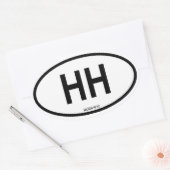 Sticker Ovale QUATRE Hilton Head, Caroline du Sud (Enveloppe)