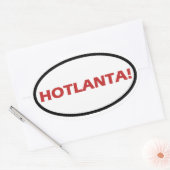 STICKER OVALE QUATRE "HOTLANTA !" (Enveloppe)