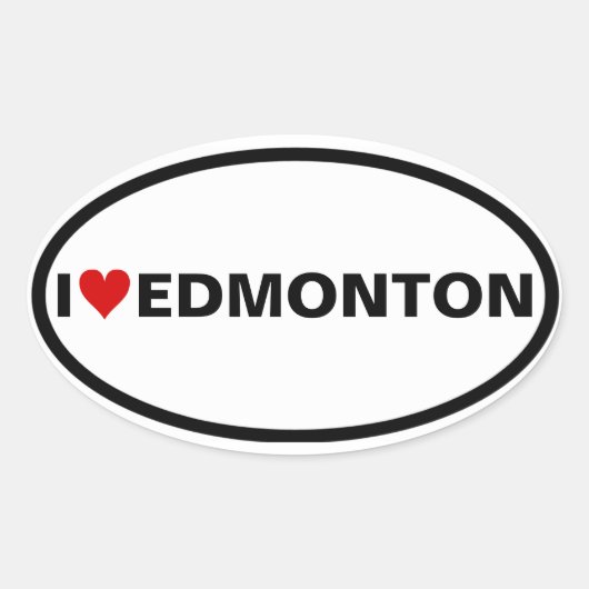 Sticker Ovale QUATRE I [coeur] Edmonton (Devant)