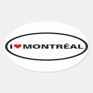 Sticker Ovale QUATRE I [Coeur] Montréal