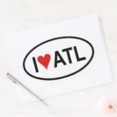 Sticker Ovale QUATRE "I [heart] Atl" (Enveloppe)