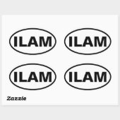Sticker Ovale QUATRE Ilam (Feuille)