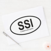 Sticker Ovale QUATRE Ile Saint-Simons, Géorgie (Enveloppe)