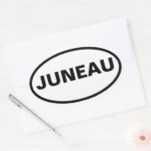 Sticker Ovale QUATRE Juneau, Alaska (Enveloppe)