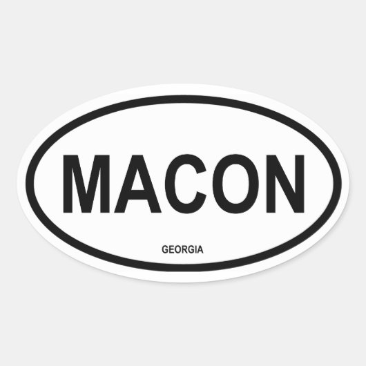Sticker Ovale QUATRE Macon, Géorgie (Devant)