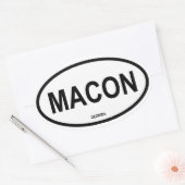 Sticker Ovale QUATRE Macon, Géorgie (Enveloppe)