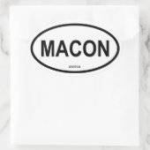 Sticker Ovale QUATRE Macon, Géorgie (Sac)