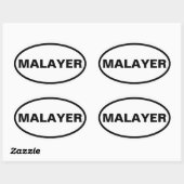 Sticker Ovale QUATRE Malayer (Feuille)