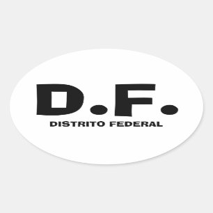 Sticker Ovale QUATRE Mexico City "D.F."