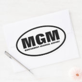Sticker Ovale Quatre Montgomery "MGM" (Enveloppe)