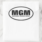 Sticker Ovale Quatre Montgomery "MGM" (Sac)