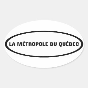 Sticker Ovale QUATRE Montréal La Métropole du Québec