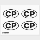 Sticker Ovale QUATRE Parc Crotona "CP" (Feuille)