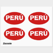 Sticker Ovale QUATRE Pérou (Feuille)