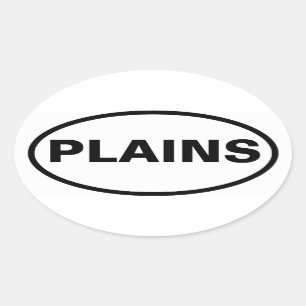 Sticker Ovale QUATRE Plaines, Géorgie