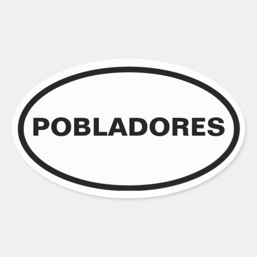 Sticker Ovale QUATRE "Pobladores" (Devant)