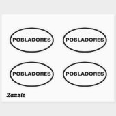 Sticker Ovale QUATRE "Pobladores" (Feuille)