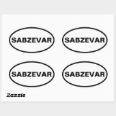 Sticker Ovale QUATRE Sabzevar (Feuille)