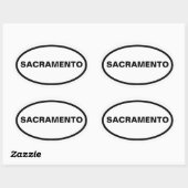 Sticker Ovale QUATRE Sacramento (Feuille)