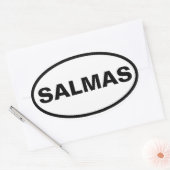 Sticker Ovale QUATRE Salmas (Enveloppe)