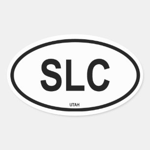 Sticker Ovale QUATRE Salt Lake City "SLC"