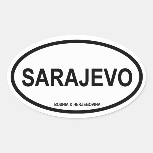 Sticker Ovale QUATRE Sarajevo (Devant)