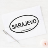 Sticker Ovale QUATRE Sarajevo (Enveloppe)