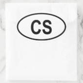 Sticker Ovale QUATRE Tchécoslovaquie "CS" (Sac)