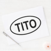 Sticker Ovale QUATRE Tito (Enveloppe)