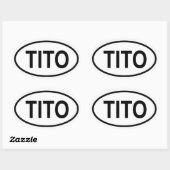 Sticker Ovale QUATRE Tito (Feuille)