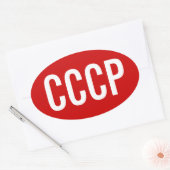 STICKER OVALE QUATRE URSS "CCCP" (Enveloppe)
