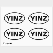 STICKER OVALE QUATRE "YINZ" (Feuille)