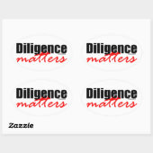 Sticker Ovale Questions de diligence (Feuille)