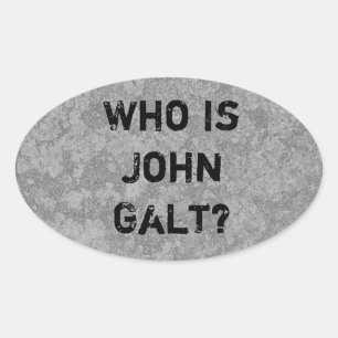 Sticker Ovale Qui Est John Galt ?