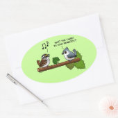 Sticker Ovale Qui est le Tweet ? (Enveloppe)